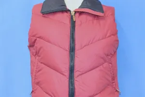 80s The North Face Maroon Down Fill Ski Vest Women's Medium