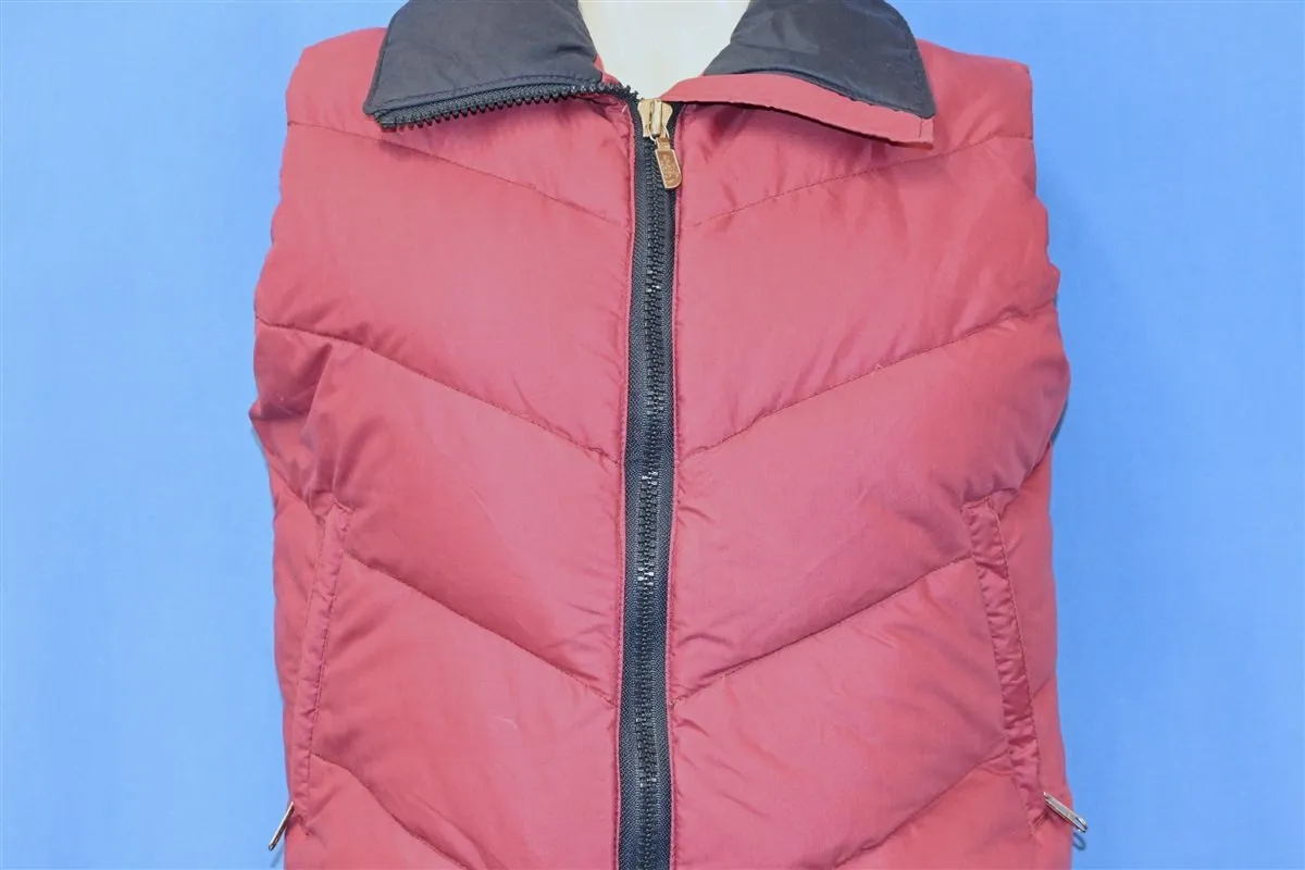 80s The North Face Maroon Down Fill Ski Vest Women's Medium