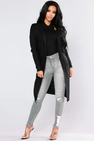 Abella Duster Sweater - Black