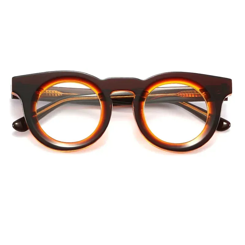 Cubojue Unisex Full Rim Round Plastic Reading Glasses 193