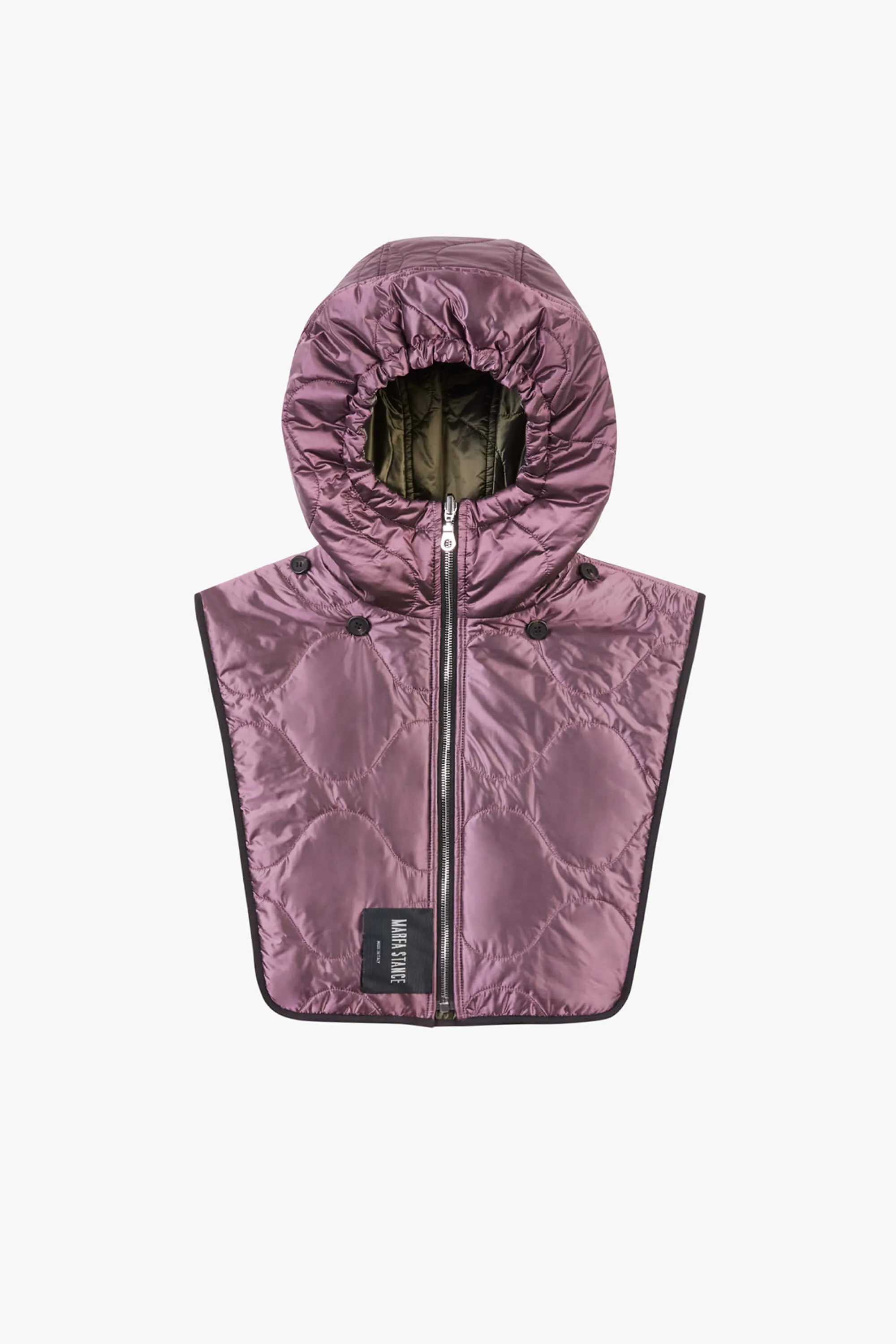 Elements Quilt Zip Hood - Granite / Amethyst