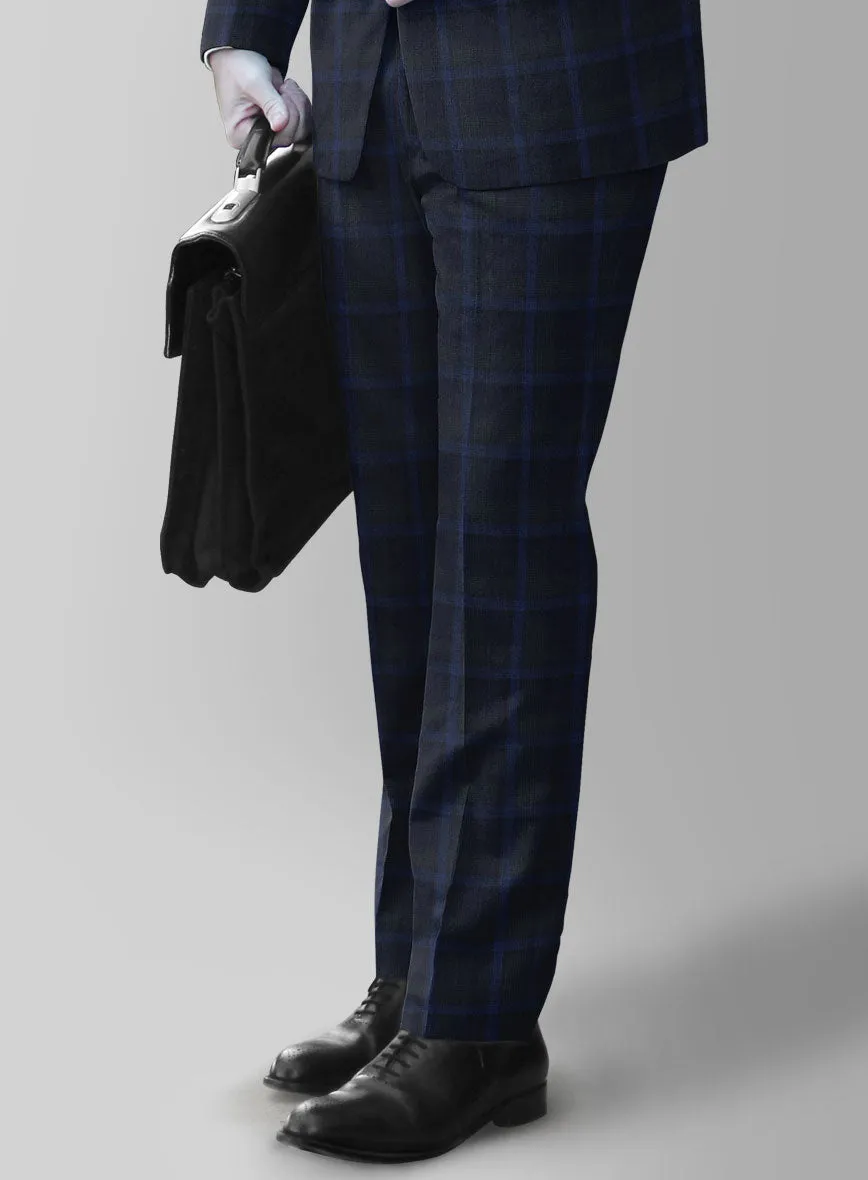 Reda Diesel Blue Checks Wool Suit